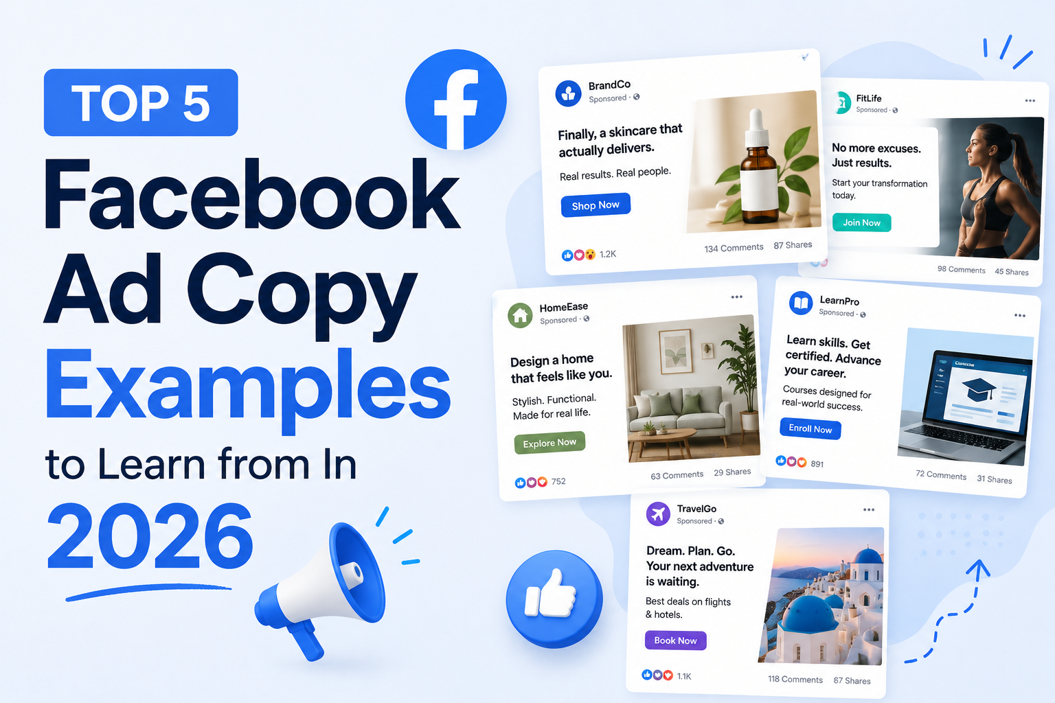 Top 5 Facebook Ad Copy Examples to Learn from In 2026